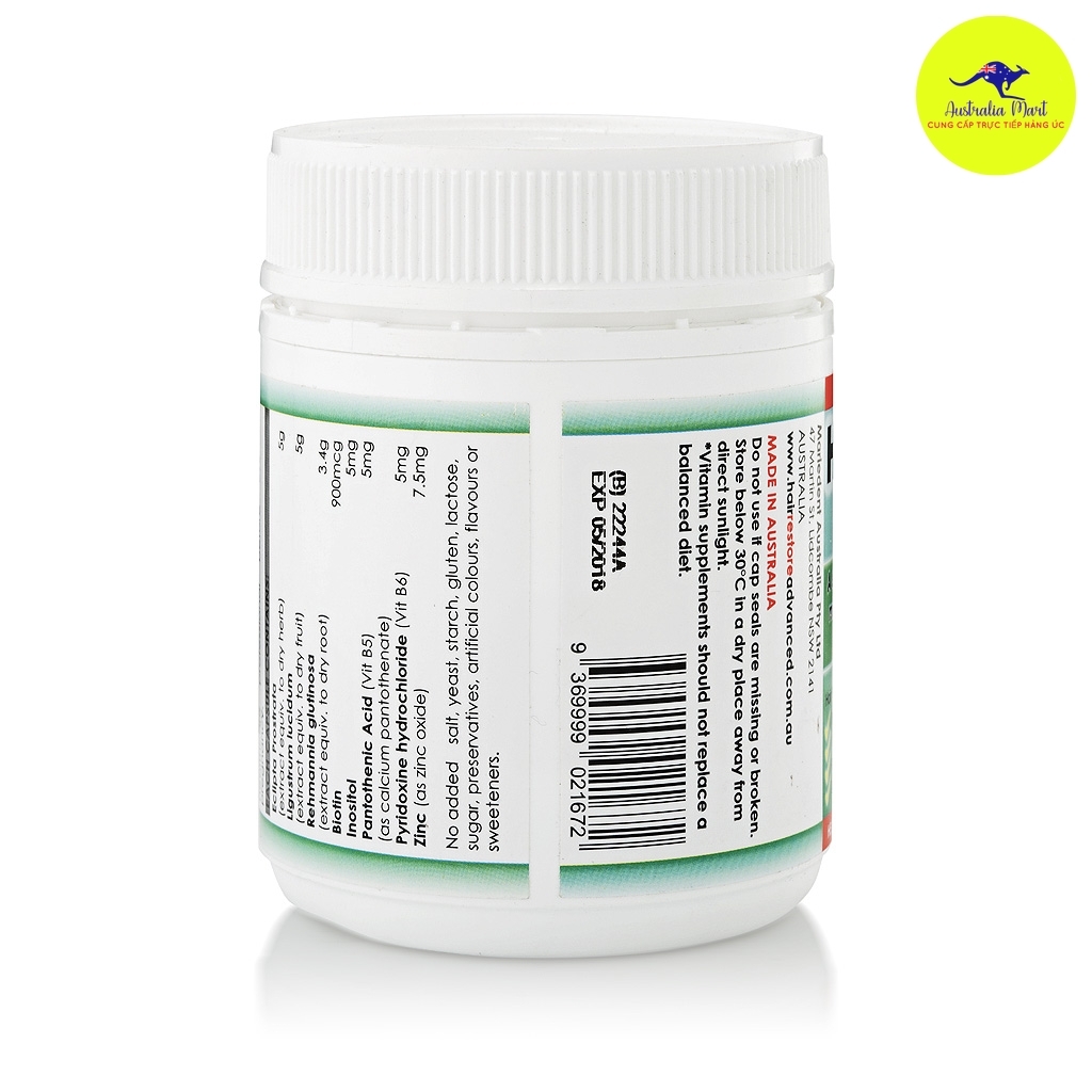 Viên uống hỗ trợ mọc tóc Hair Restore Advanced - Xách tay từ Úc | Australia Mart Viên uống hỗ trợ mọc tóc Hair Restore Advanced - Xách tay từ Úc | Australia Mart