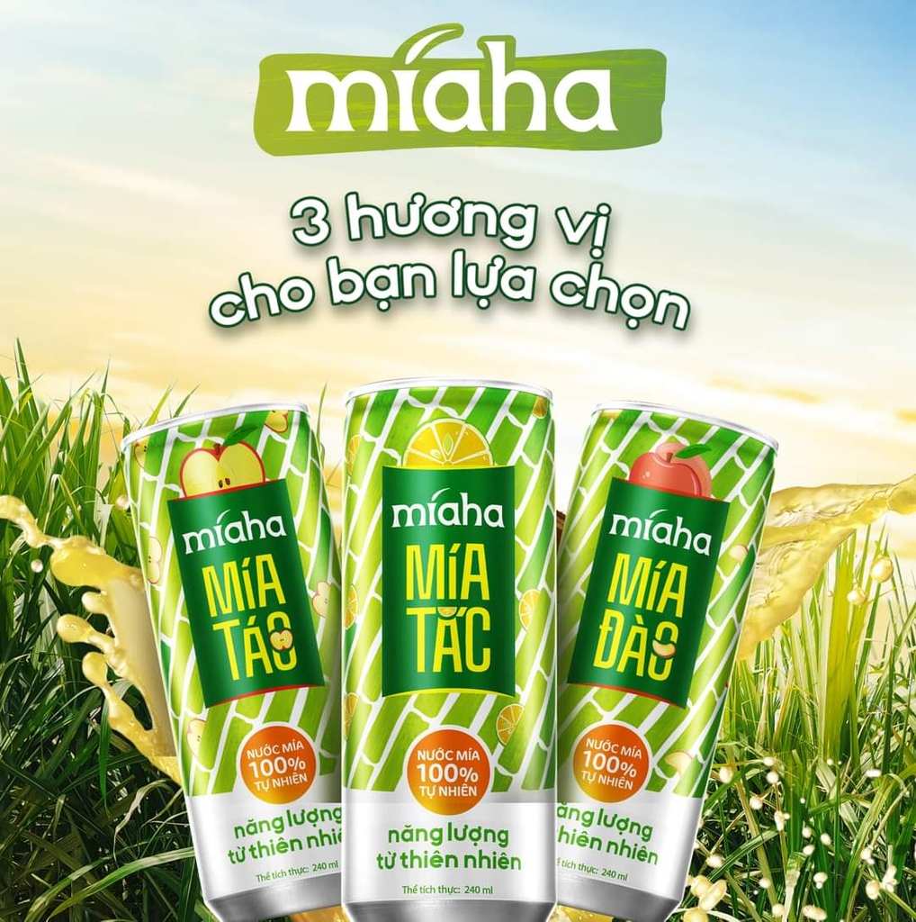 Nước Mía MÍAHA Vị tắc Lon 240ml