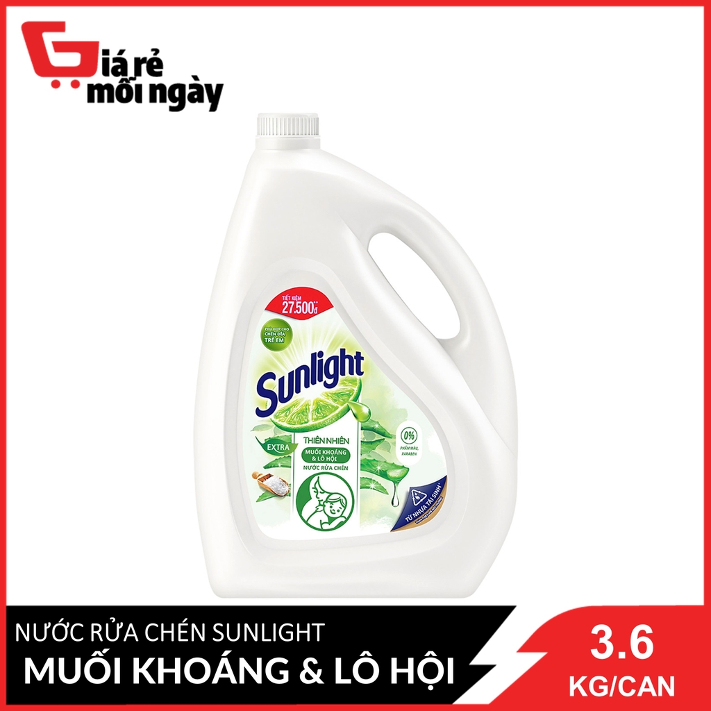 Nước Rửa Chén Sunlight Thiên Nhiên Muối Khoáng và Lô Hội (Can ) / Nước Rửa Chén Sunlight Thiên Nhiên Muối Khoáng và Lô Hội (Can ) /