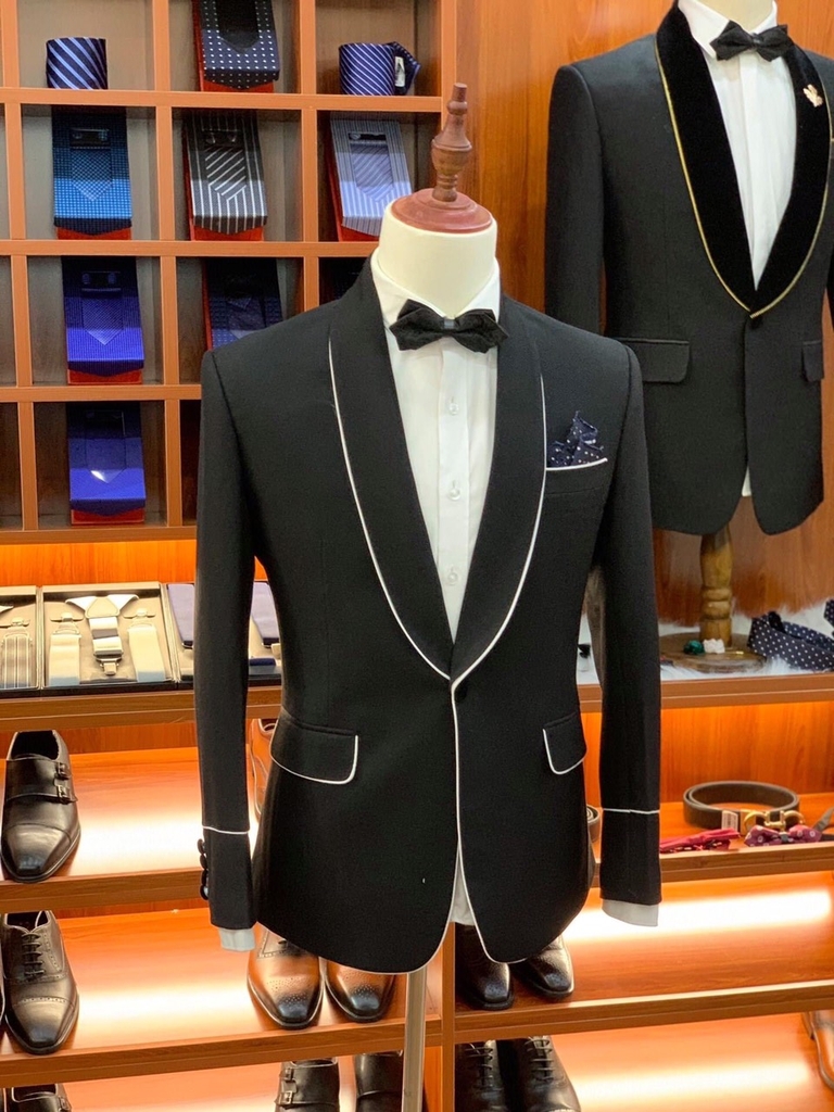 Bộ vest nam tuxedo 1 cúc màu trắng cực sang DKA0127 - DUKI STORE | Shopee  Việt Nam