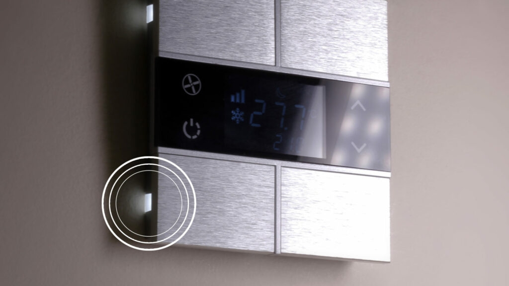 Phím KNX EAE Rosa Metal Touch Thermostat