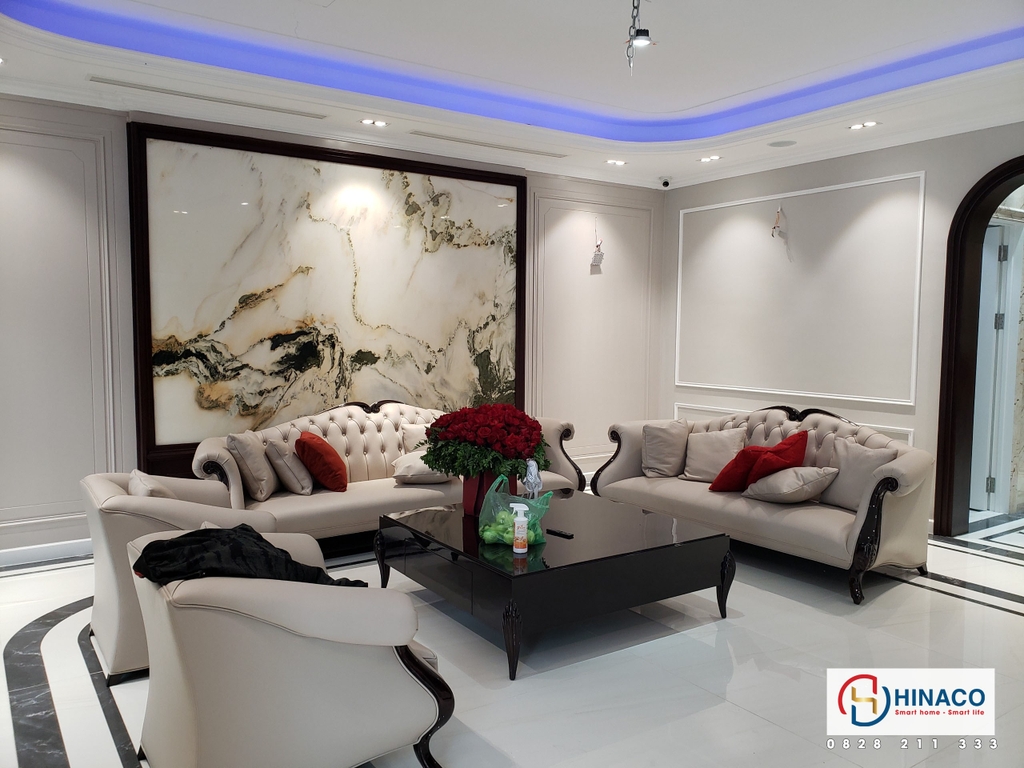Bàn sofa phòng khách biệt thự thạch thảo greenbay hà nôi