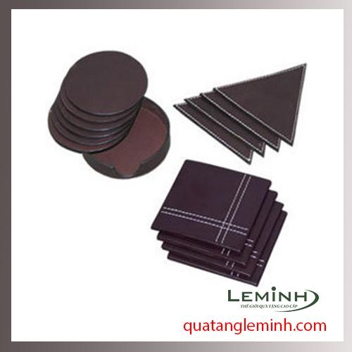 Bộ quà tặng - Bộ giftset  Lót ly da cao cấp