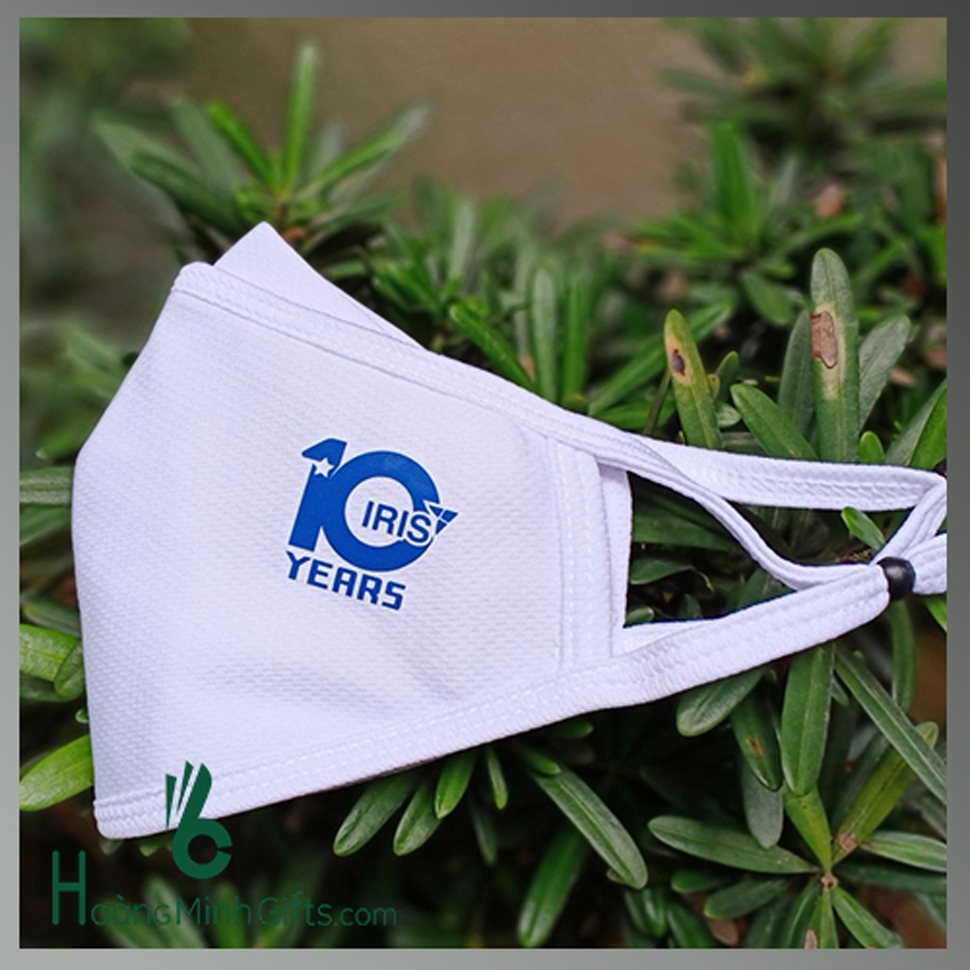 KHẨU TRANG VẢI IN LOGO - KHÁCH HÀNG IRIS