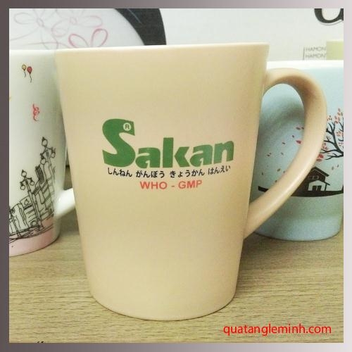 Cốc sứ Hàn Quốc Pastel Mug Cup MC In logo Sakan