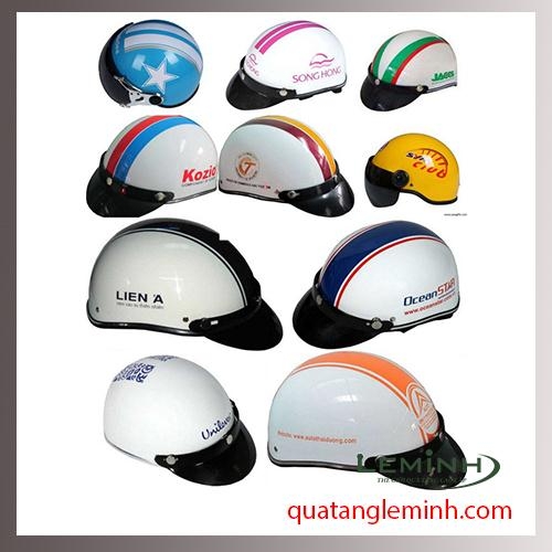 Mũ bảo hiểm quảng cáo - mũ bảo hiểm nửa đầu không kính 032