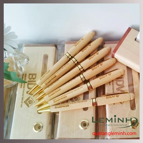 Bộ bút gỗ quà tặng - KH BIDV CN Phú Quốc