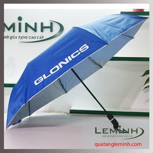 Ô gấp 3 tự động 1 chiều cao cấp in logo Glonics