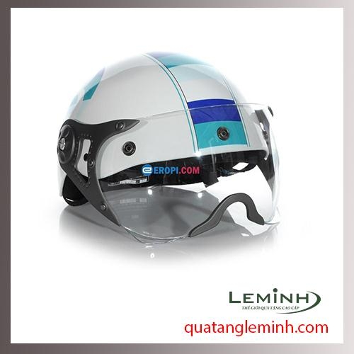 Mũ bảo hiểm quà tặng - Mũ bảo hiểm nửa đầu có kính cao cấp