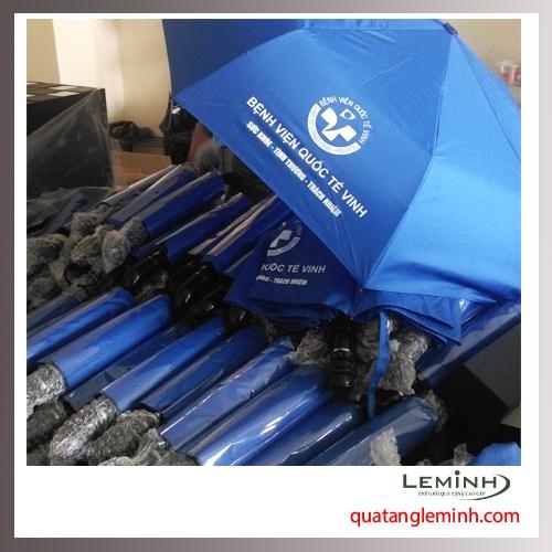 Ô dù quà tặng - Ô gấp 3 tự động 2 chiều Bệnh Viện Quốc Tế Vinh