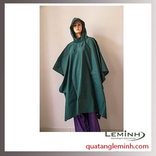 Áo mưa quảng cáo - Áo mưa poncho cài cạnh 1 màu