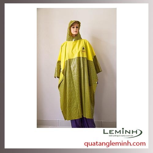 Áo mưa quảng cáo - Áo mưa poncho cài cạnh 2 màu