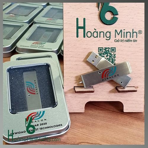 USB Kim Loại Xoay In Logo - Kh Utracon