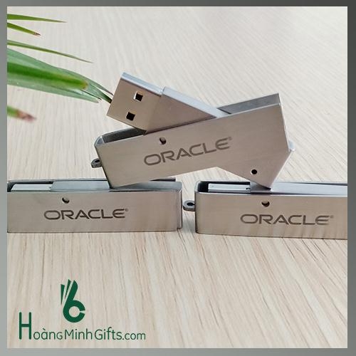 USB Kim Loại Xoay Khắc Logo - KH Oracle Việt Nam