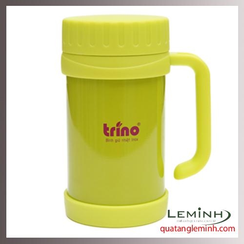 Bình giữ nhiệt Trino có tay cầm 500ml - Màu xanh cốm