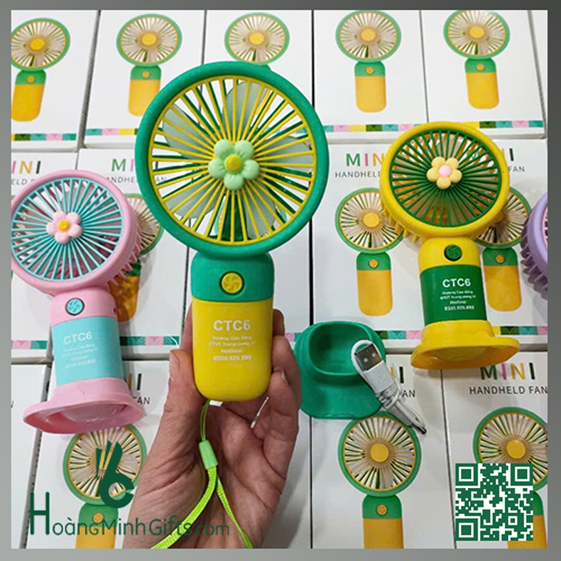 QUẠT CẦM TAY MINI IN LOGO QUẢNG CÁO - KHÁCH HÀNG TRƯỜNG CAO ĐẲNG GIAO THÔNG VẬN TẢI TRUNG ƯƠNG VI