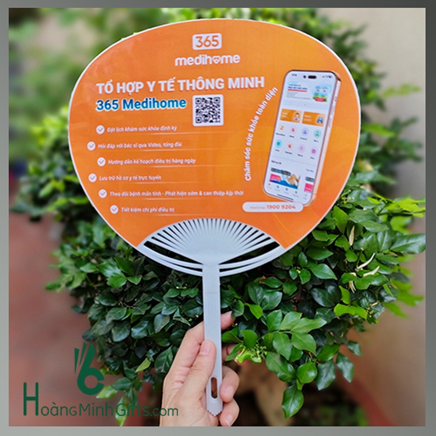 QUẠT NHỰA IN LOGO QUẢNG CÁO - KHÁCH HÀNG MEDIA HOME
