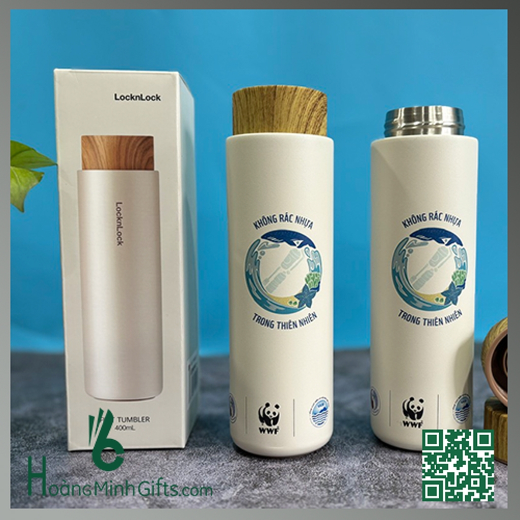 BÌNH GIỮ NHIỆT LOCK&LOCK FLAT TUMBLER NẮP GỖ - KHÁCH HÀNG WWF