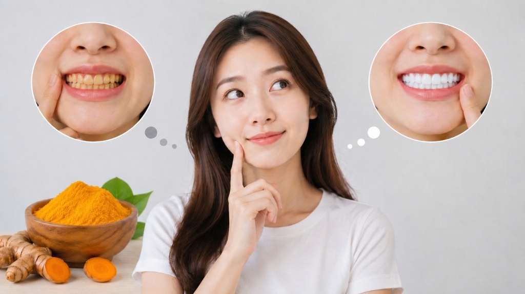 Giải đáp uống nghệ Nano có bị vàng răng không?