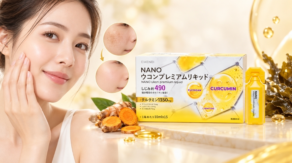 Tinh Chất Nghệ Nano Tảo Nâu Fucoidan Eikenbi hỗ trợ giảm mờ thâm, nám