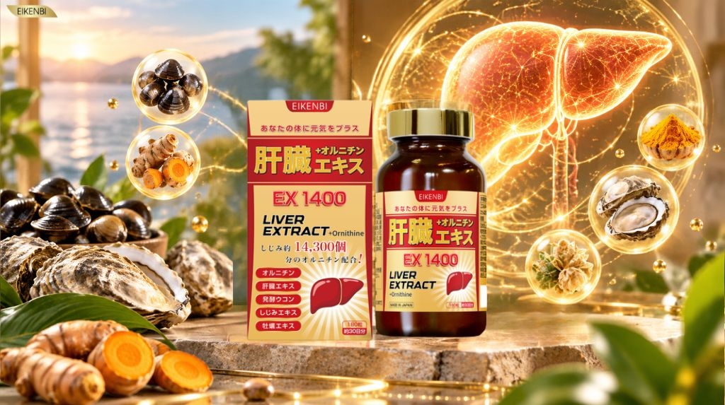 Viên uống bổ gan thải độc Liver Extract+ Ornithine EX 1400 Eikenbi