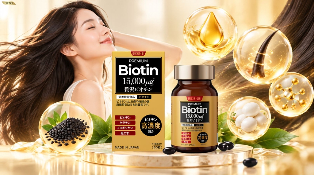 Viên uống hỗ trợ mọc tóc Premium Biotin Eikenbi