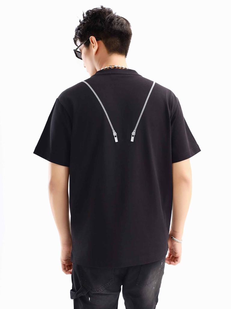 Áo Thun Ngắn Relaxed Zipper