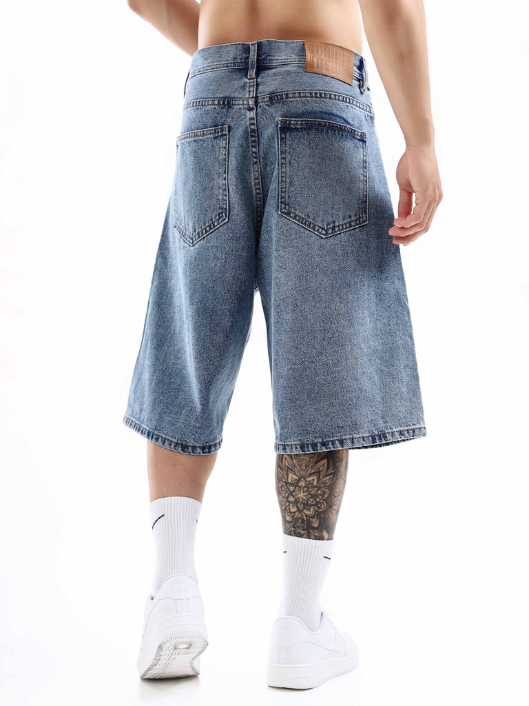 Quần Shorts Jean Straight Fit Table