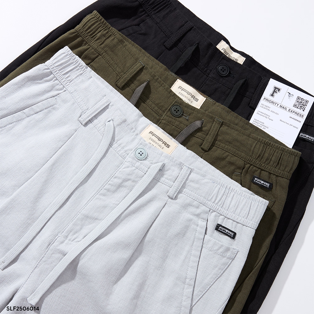 Shorts Linen Fapas Relaxed Hidden