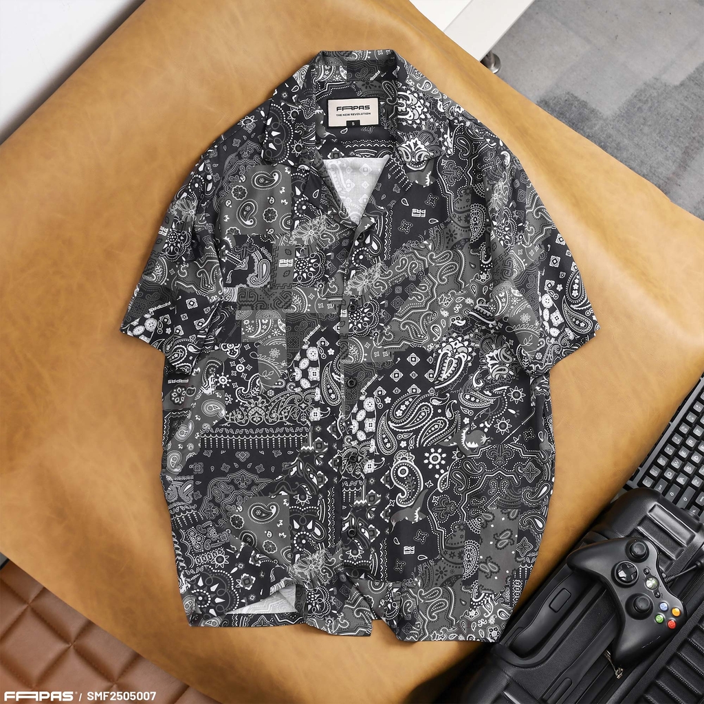 Sơ Mi Tay Ngắn Fapas Relaxed Brocade
