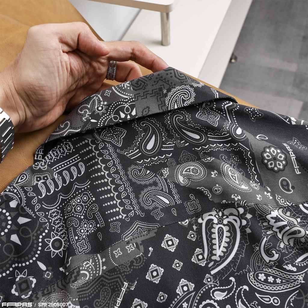 Sơ Mi Tay Ngắn Fapas Relaxed Brocade