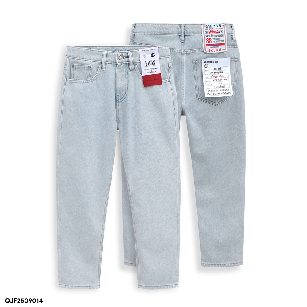 Quần Jeans Fapas Crop Fit Adult