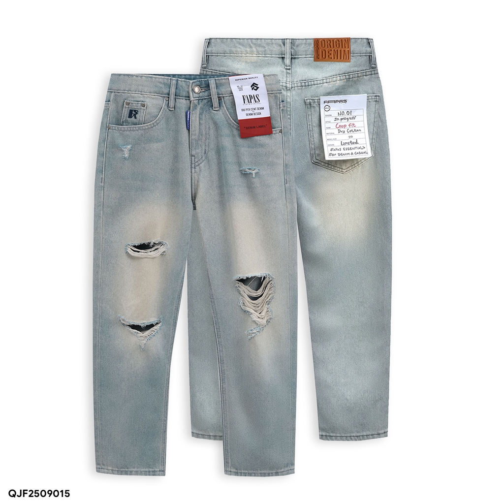 Quần Jeans Fapas Crop Fit Book