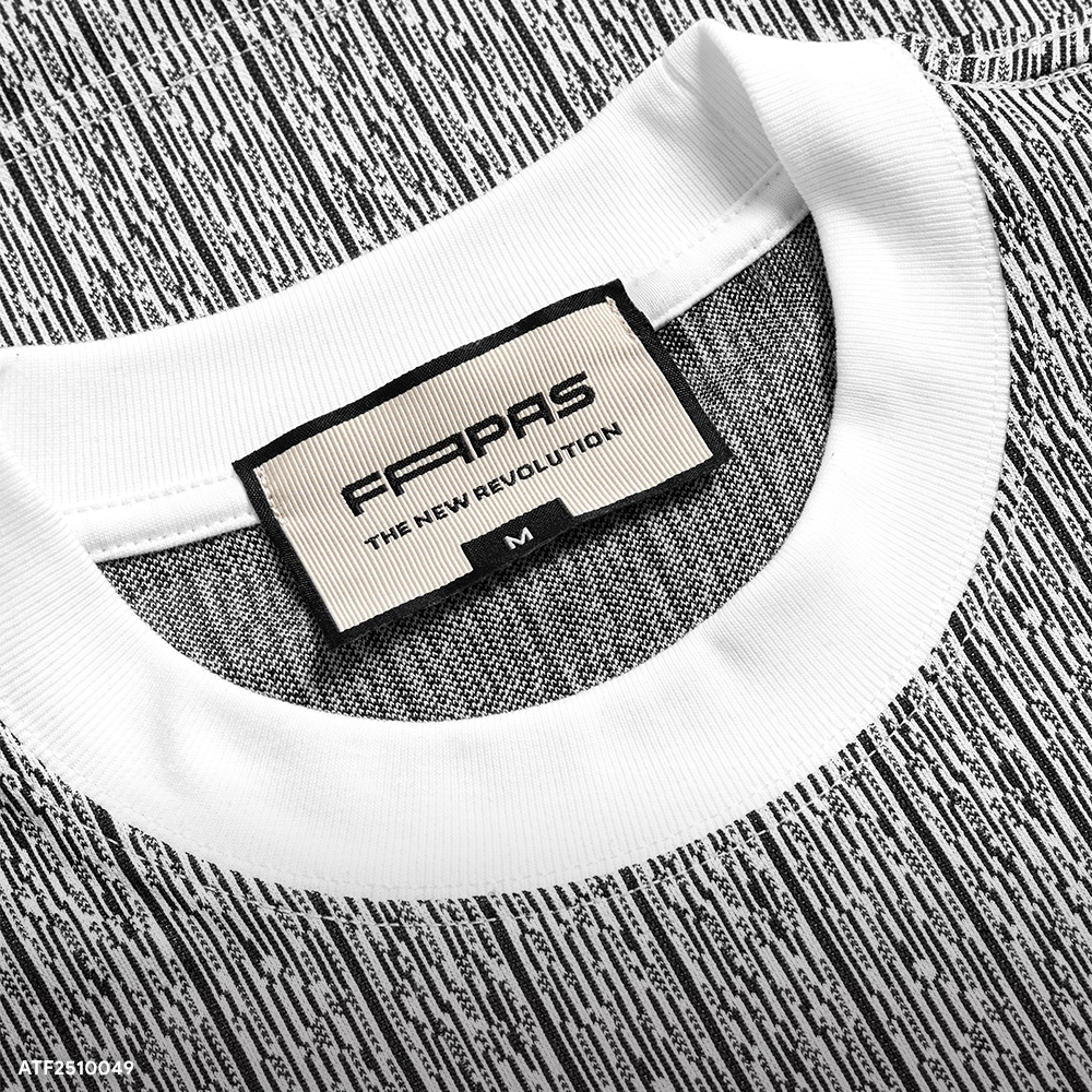 Áo Thun Fapas Boxy Jacquard