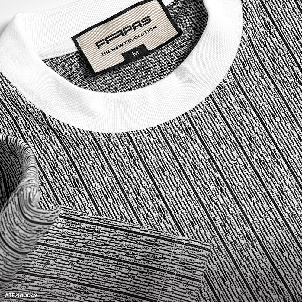 Áo Thun Fapas Boxy Jacquard