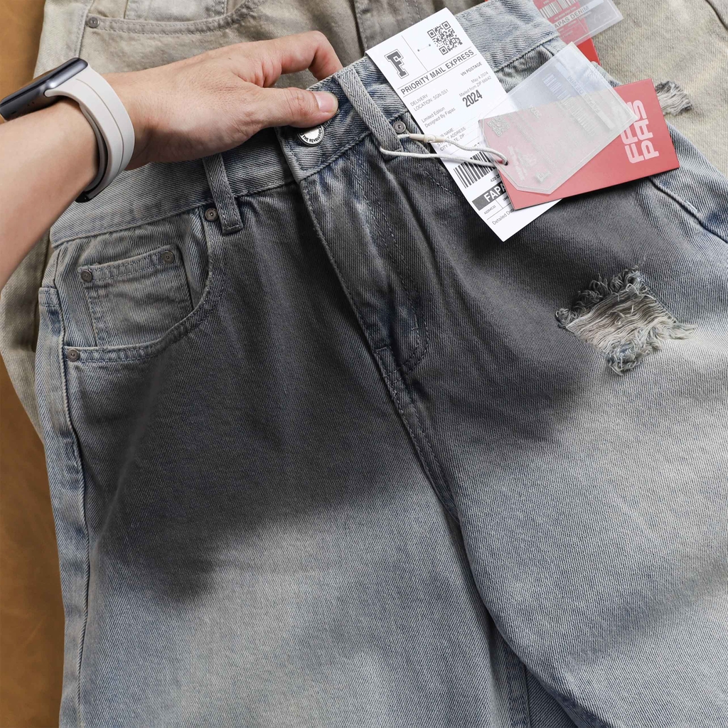 Shorts Jean Fapas Straight Fit Pillow