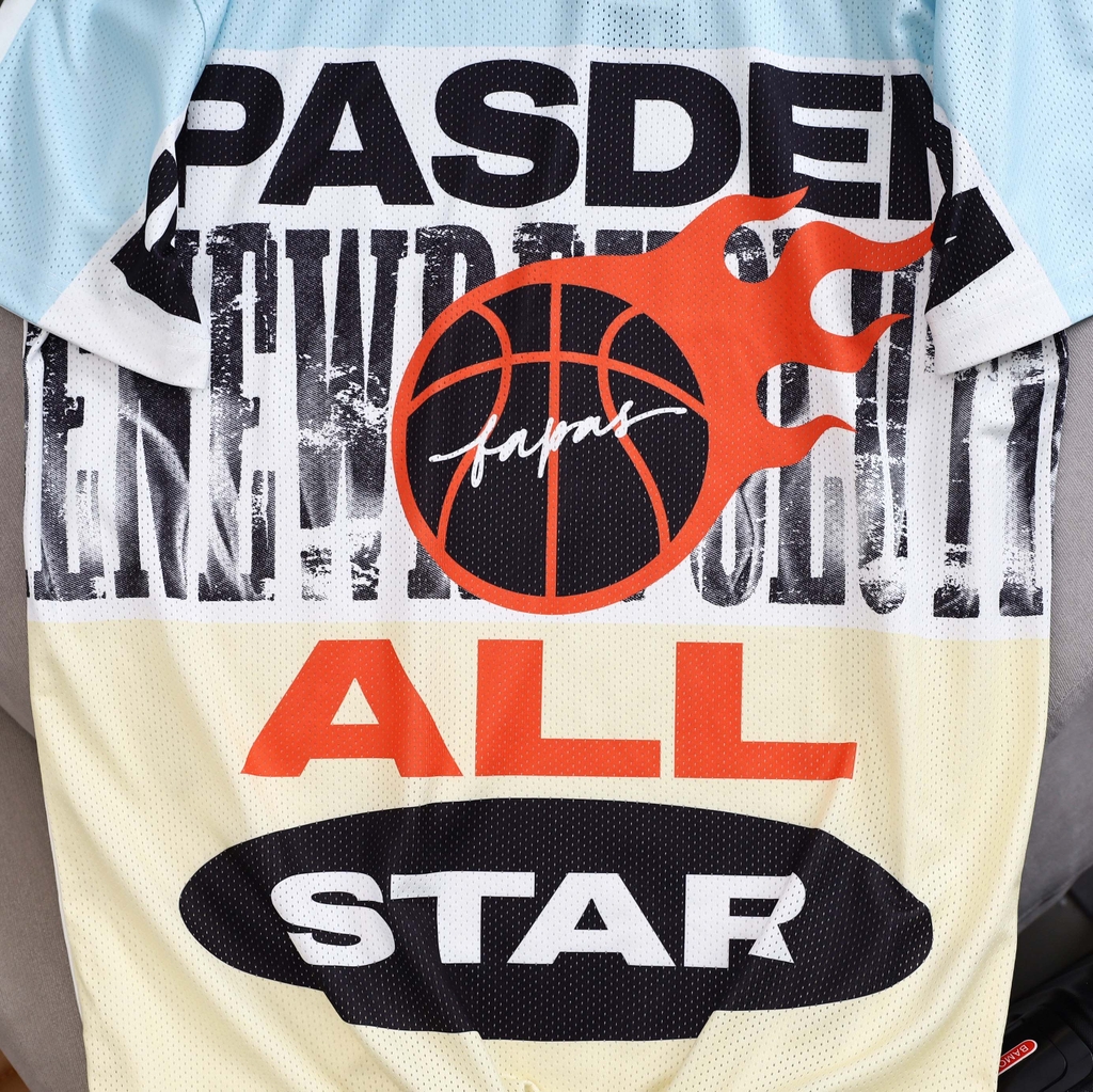 Áo Thun Ngắn Mesh Relaxed Fire