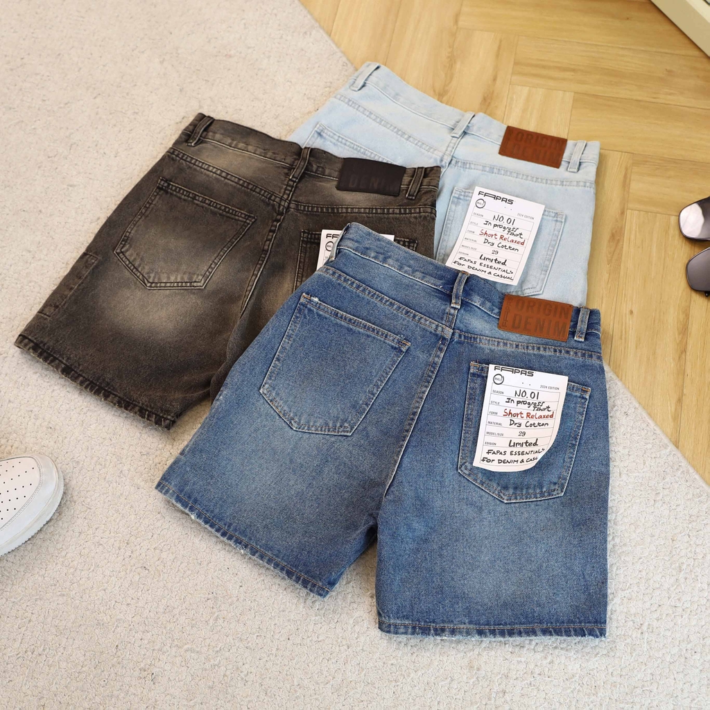 Quần Shorts Jean Relaxed Squash