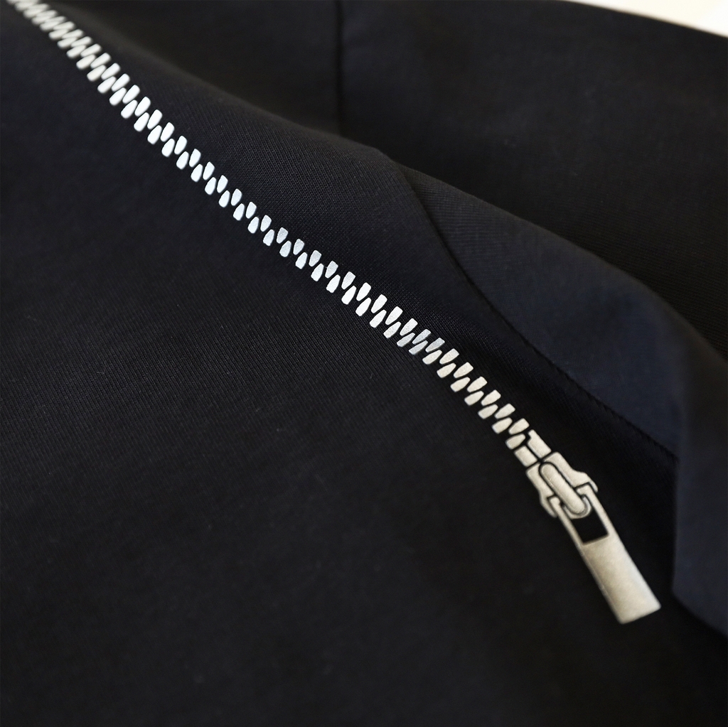 Áo Thun Ngắn Relaxed Zipper