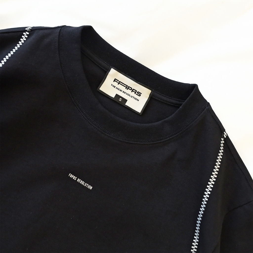 Áo Thun Ngắn Relaxed Zipper