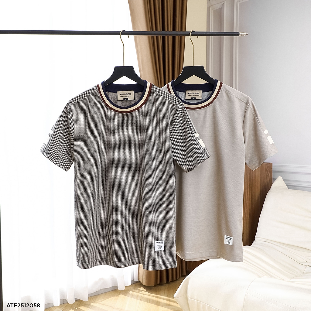 Áo Thun Fapas Regular Herringbone