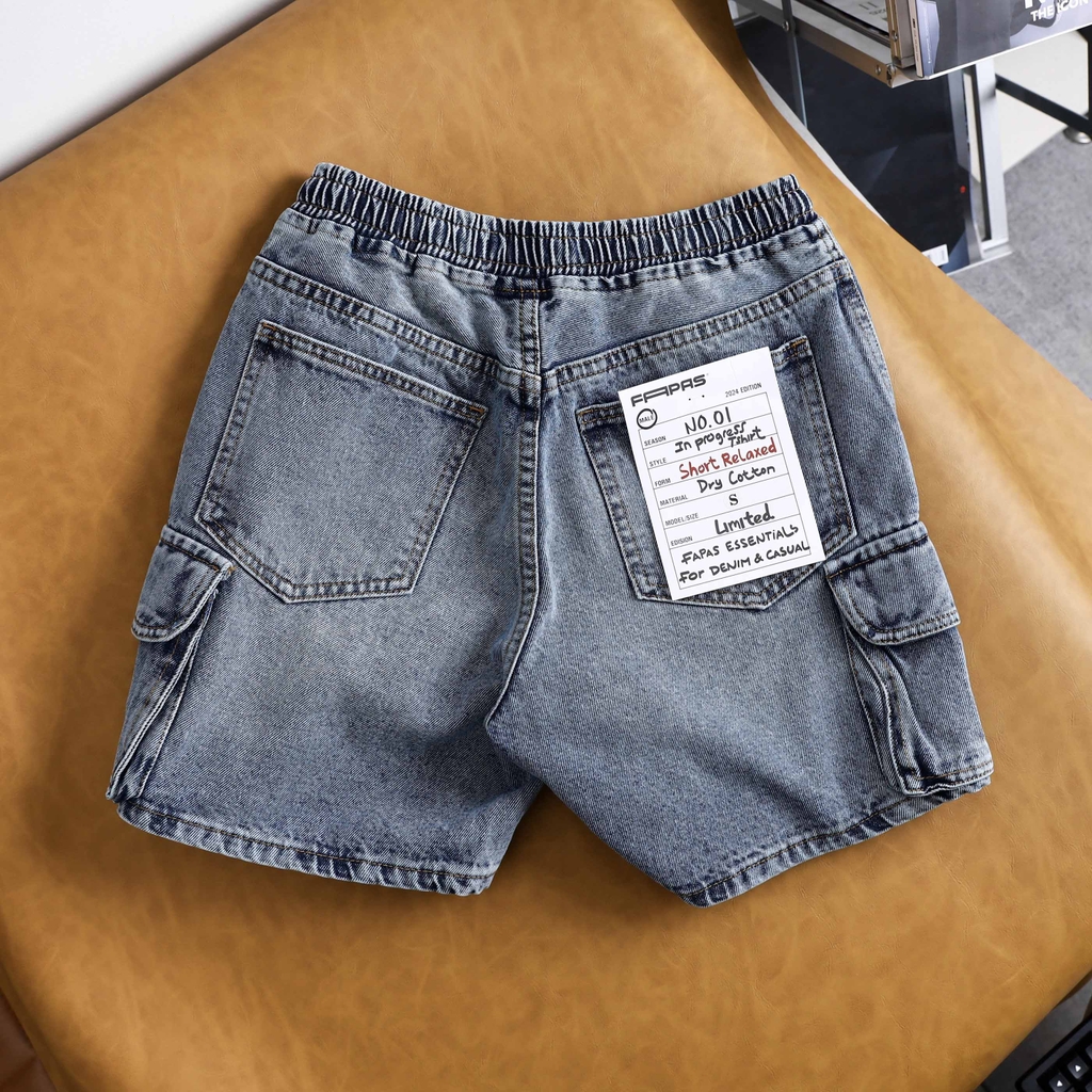 Quần Shorts Jean Relaxed Fork