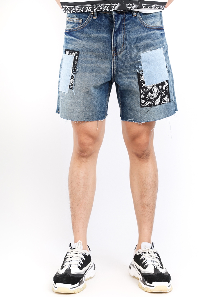 Quần Shorts Jean Relaxed Pin