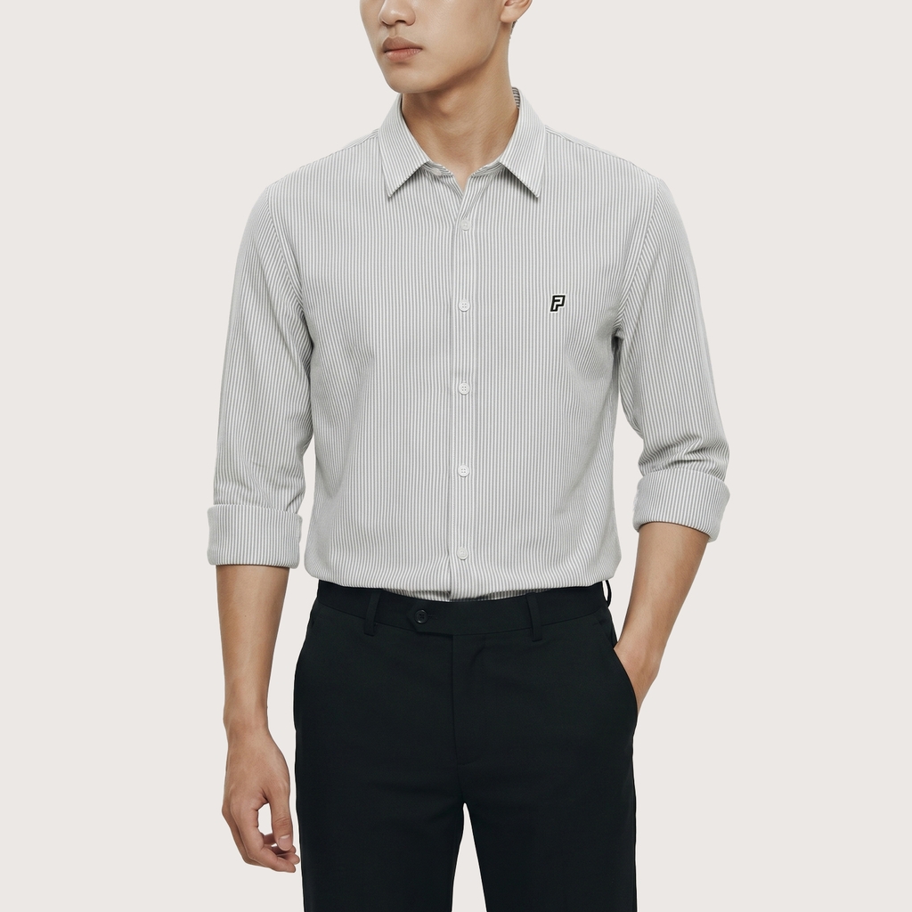 Sơ Mi Tay Dài Fapas Slimfit Embroidery