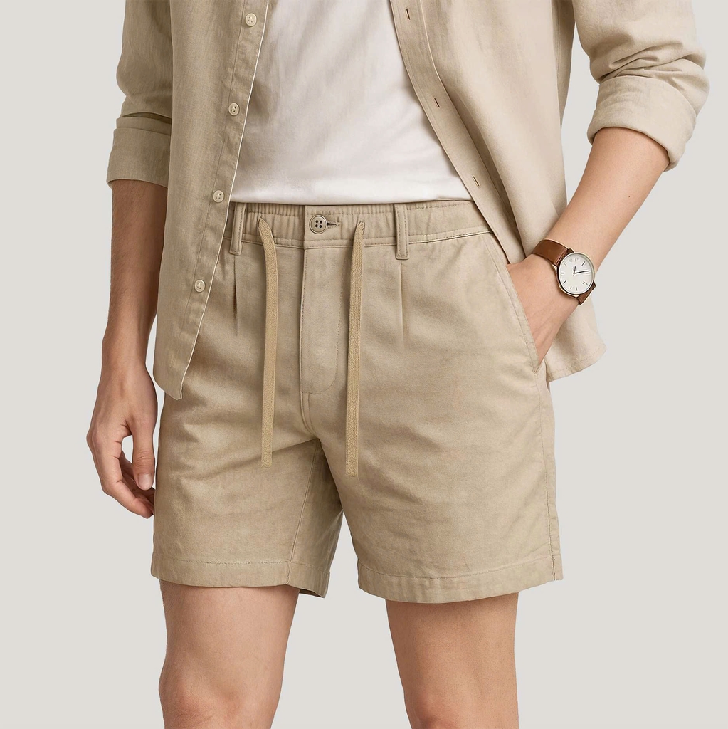 Shorts Linen Fapas Relaxed Hidden