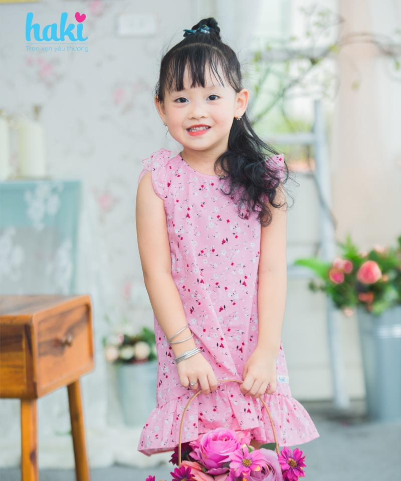 Shynstores đầm suông nữ babydoll đuôi cá tay bồng vải thô họa tiết kẻ màu