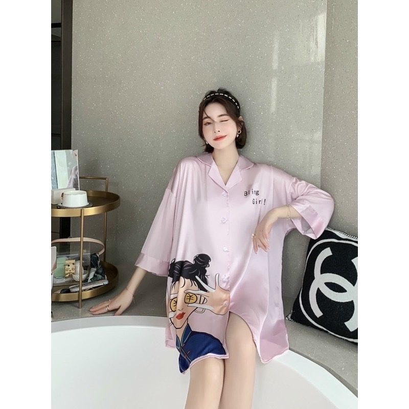 Áo Sơ Mi Lụa Satin Thắt Nơ Eo Hiện Đại Quyến Rũ LZSM1941  Hàng Quảng Châu  Cao Cấp