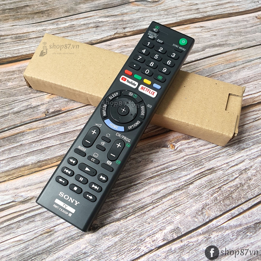 Điều khiển tv Sony RMTTX300P chính hãng dành cho tv 4K smart Shop87.vn