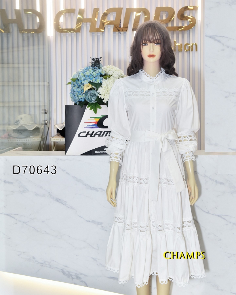 ĐẦM XÔ TRẮNG +DN 70643 | Champs Fashion - Thời Trang Hàng Hiệu