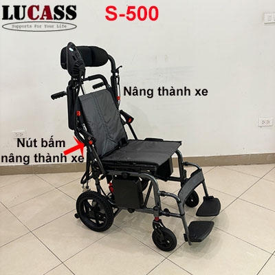 Xe lăn điện ngả lưng Lucass S-500 pin lithium, phanh tự động Y TẾ THÁI HƯNG